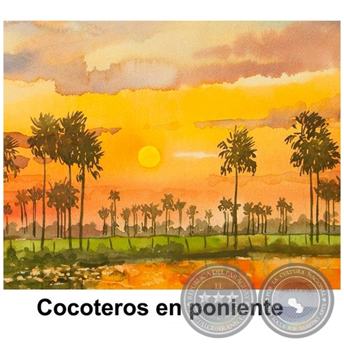 Cocoteros en poniente - Obra de Emili Aparici